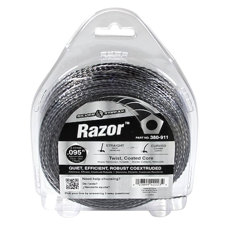 Stens New Razor Trimmer Line For Approximate Length 115 Ft., Color Gray, Diameter 0.095 In. 380-911